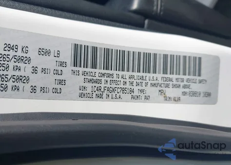 2015 Jeep Grand Cherokee Altitude z USA, uszkodzony, nr VIN 1C4RJFAGXFC785184